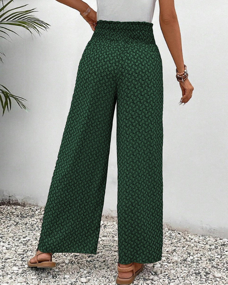 Stella | Pantalones Lisette con pierna ancha y estampado geométrico