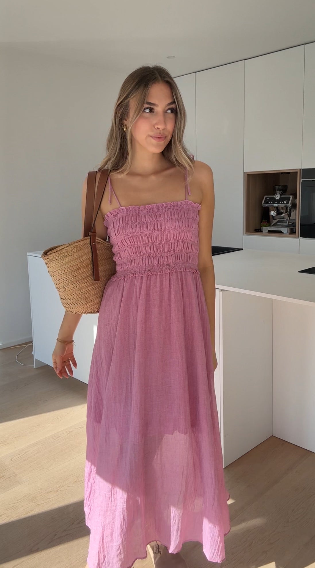 Midi | Vestido maxi de algodón coconut