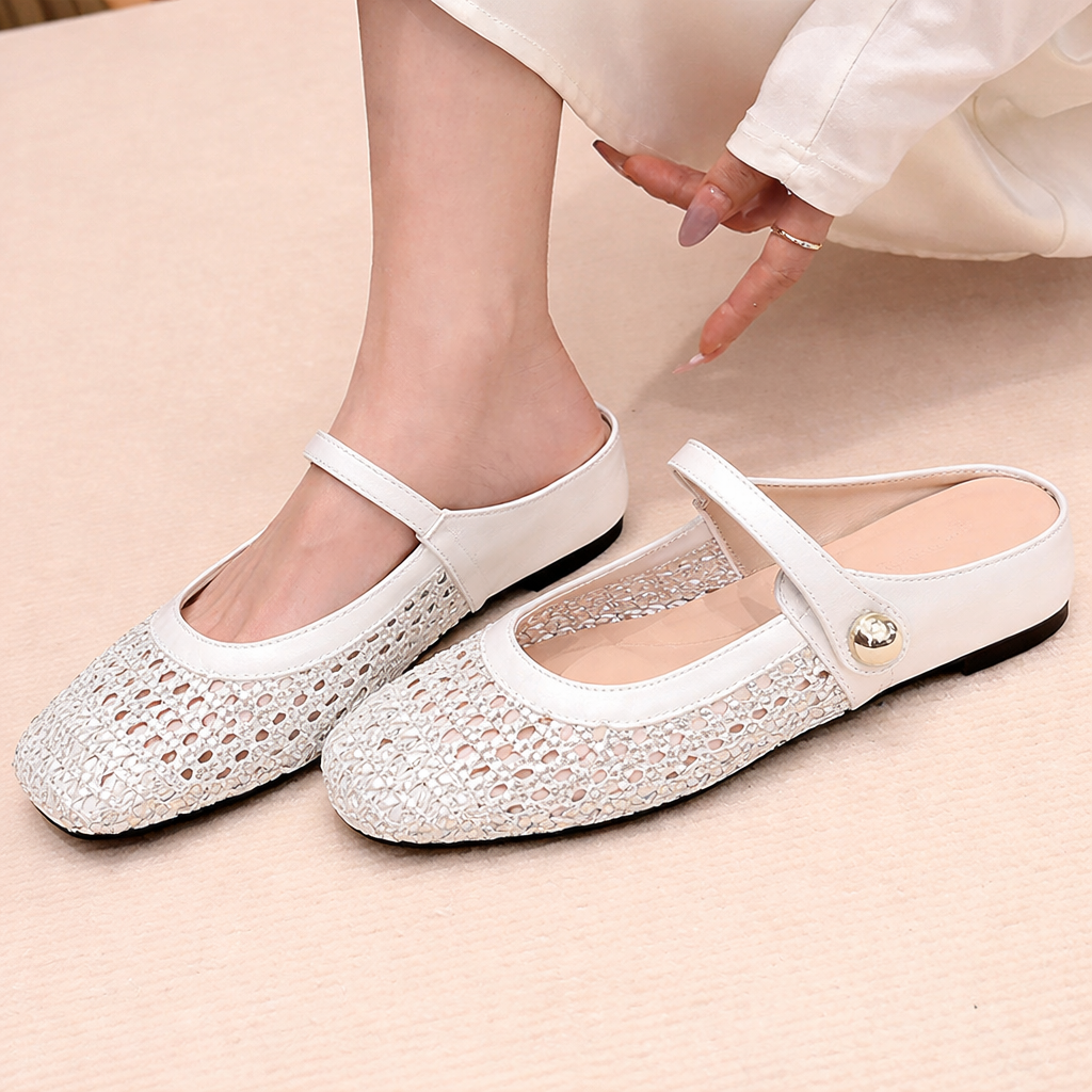 Leticia | Sandalias Mary Jane Brillo Elegante