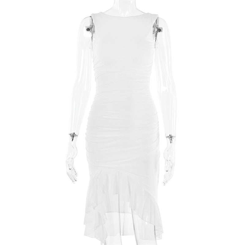 Rozz | Vestido midi con volantes
