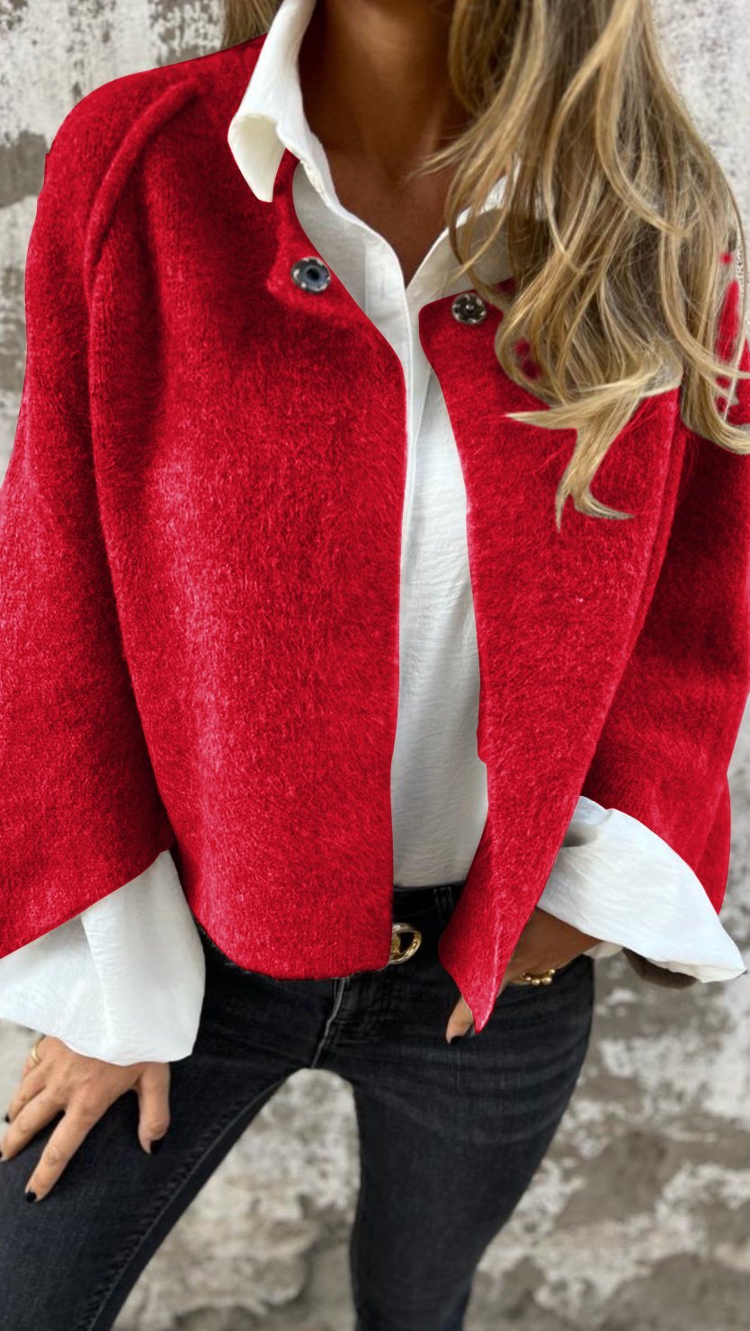 Bea | Chaqueta de lana para mujer con cuello redondo y mangas largas