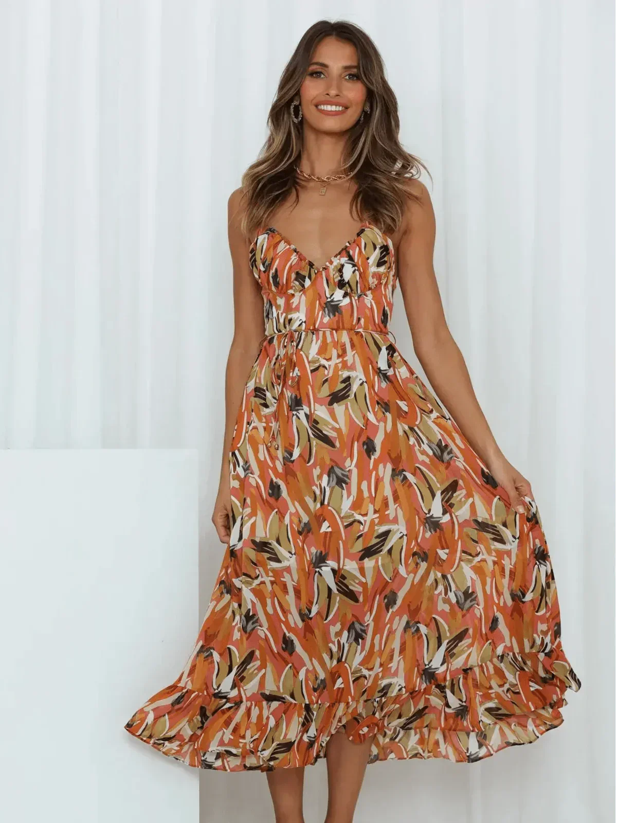 Chiara | Vestido midi de color Chiara