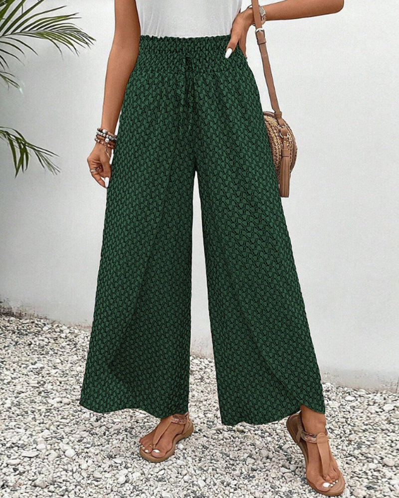 Stella | Pantalones Lisette con pierna ancha y estampado geométrico