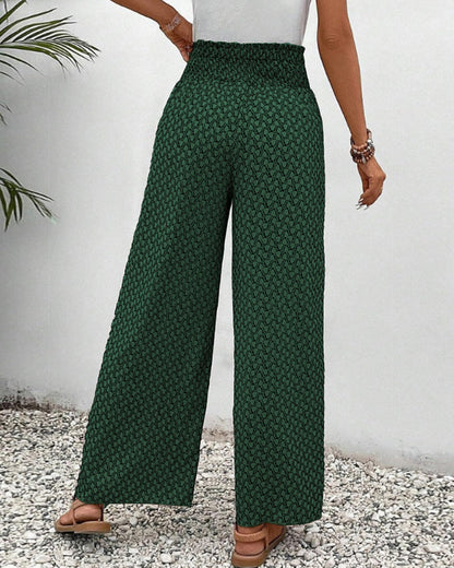 Stella | Pantalones Lisette con pierna ancha y estampado geométrico