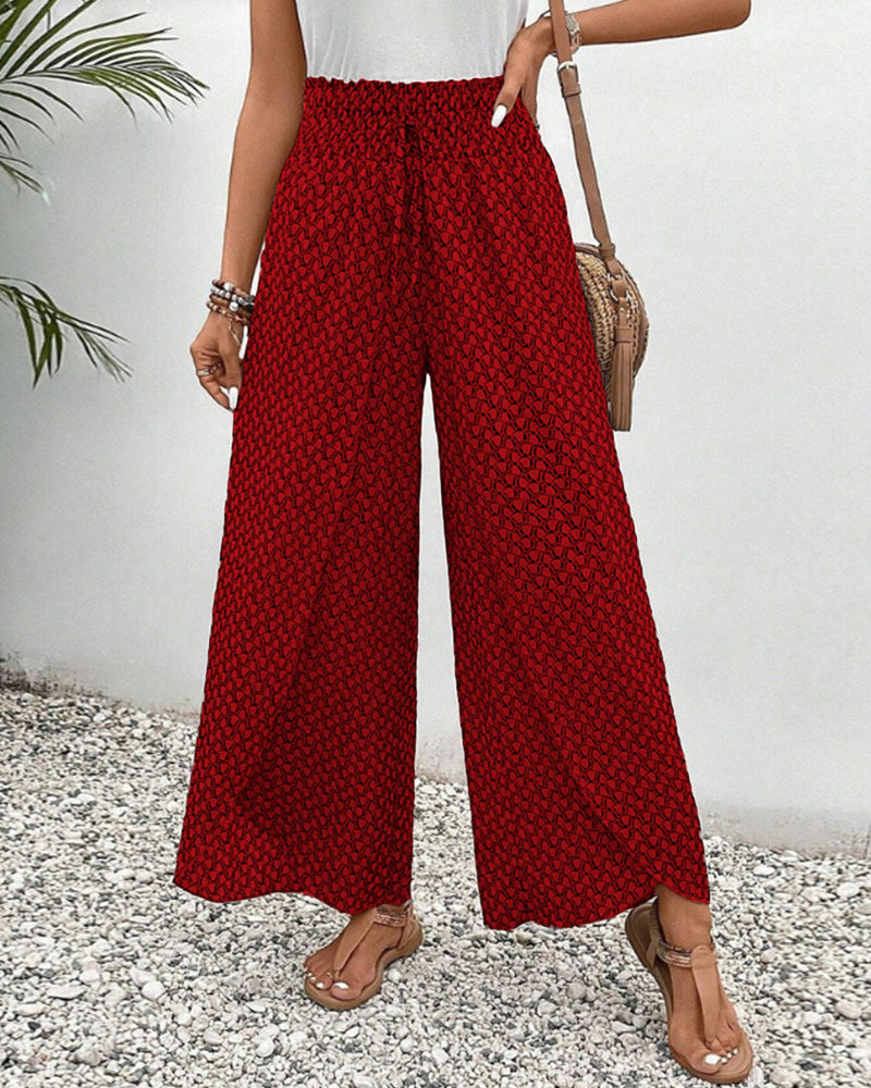 Stella | Pantalones Lisette con pierna ancha y estampado geométrico