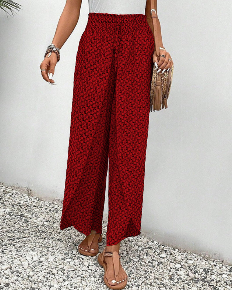 Stella | Pantalones Lisette con pierna ancha y estampado geométrico