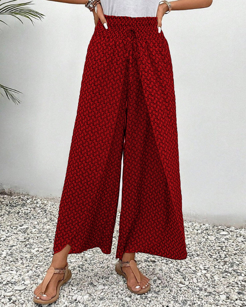 Stella | Pantalones Lisette con pierna ancha y estampado geométrico