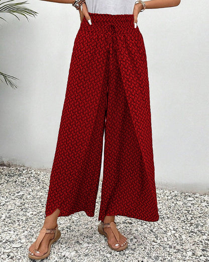 Stella | Pantalones Lisette con pierna ancha y estampado geométrico