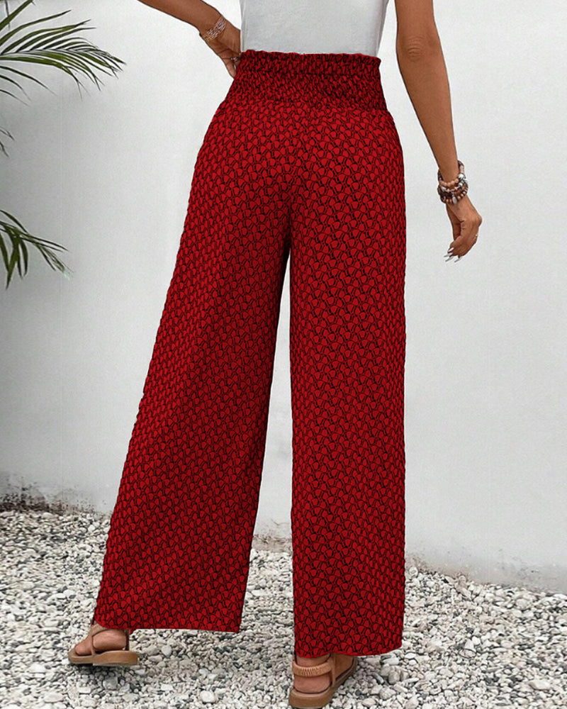 Stella | Pantalones Lisette con pierna ancha y estampado geométrico