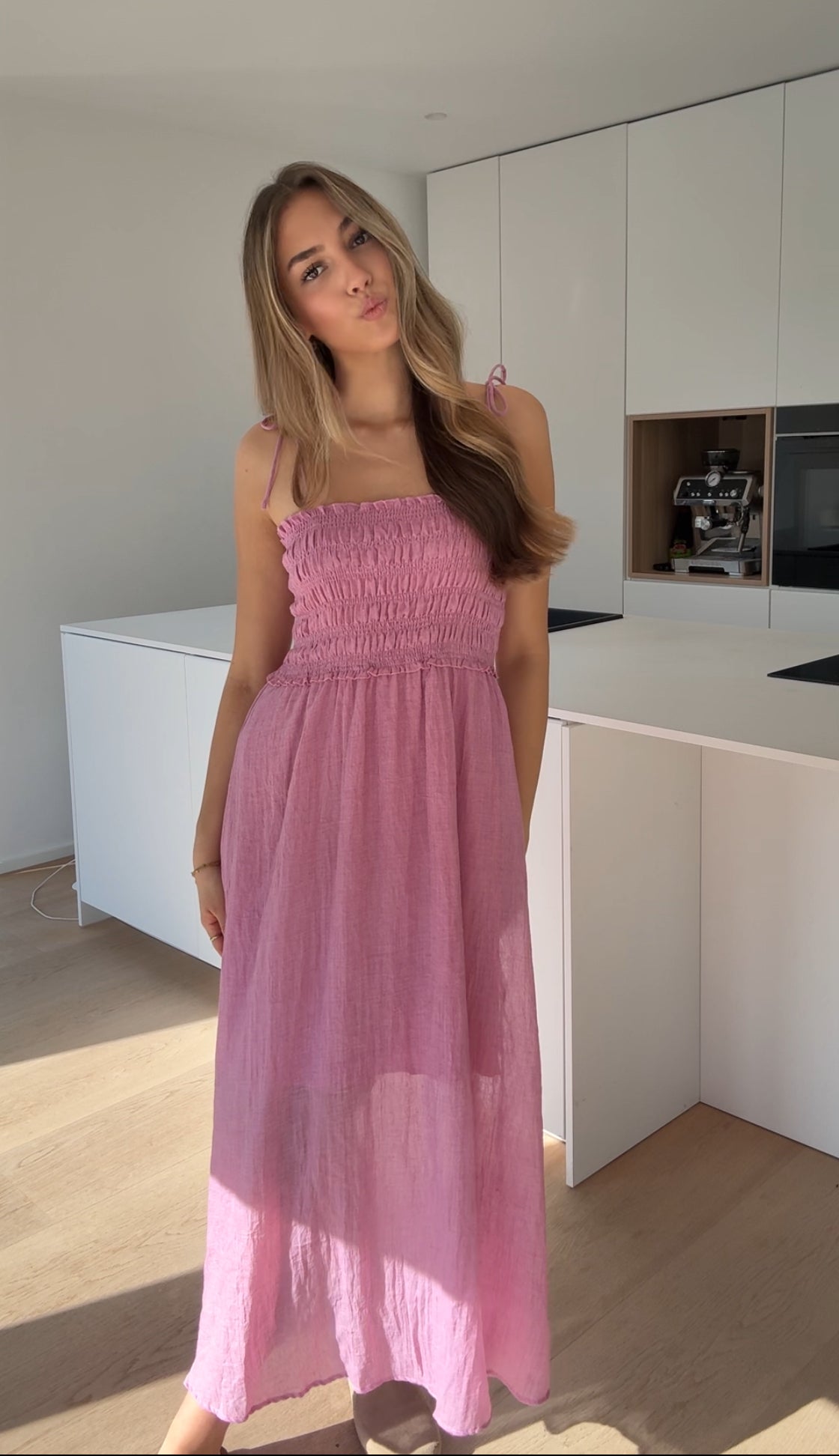 Midi | Vestido maxi de algodón coconut