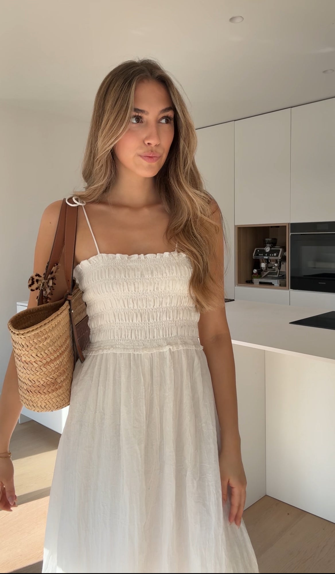 Midi | Vestido maxi de algodón coconut