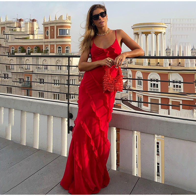 Rosaria | Elegante vestido con volantes