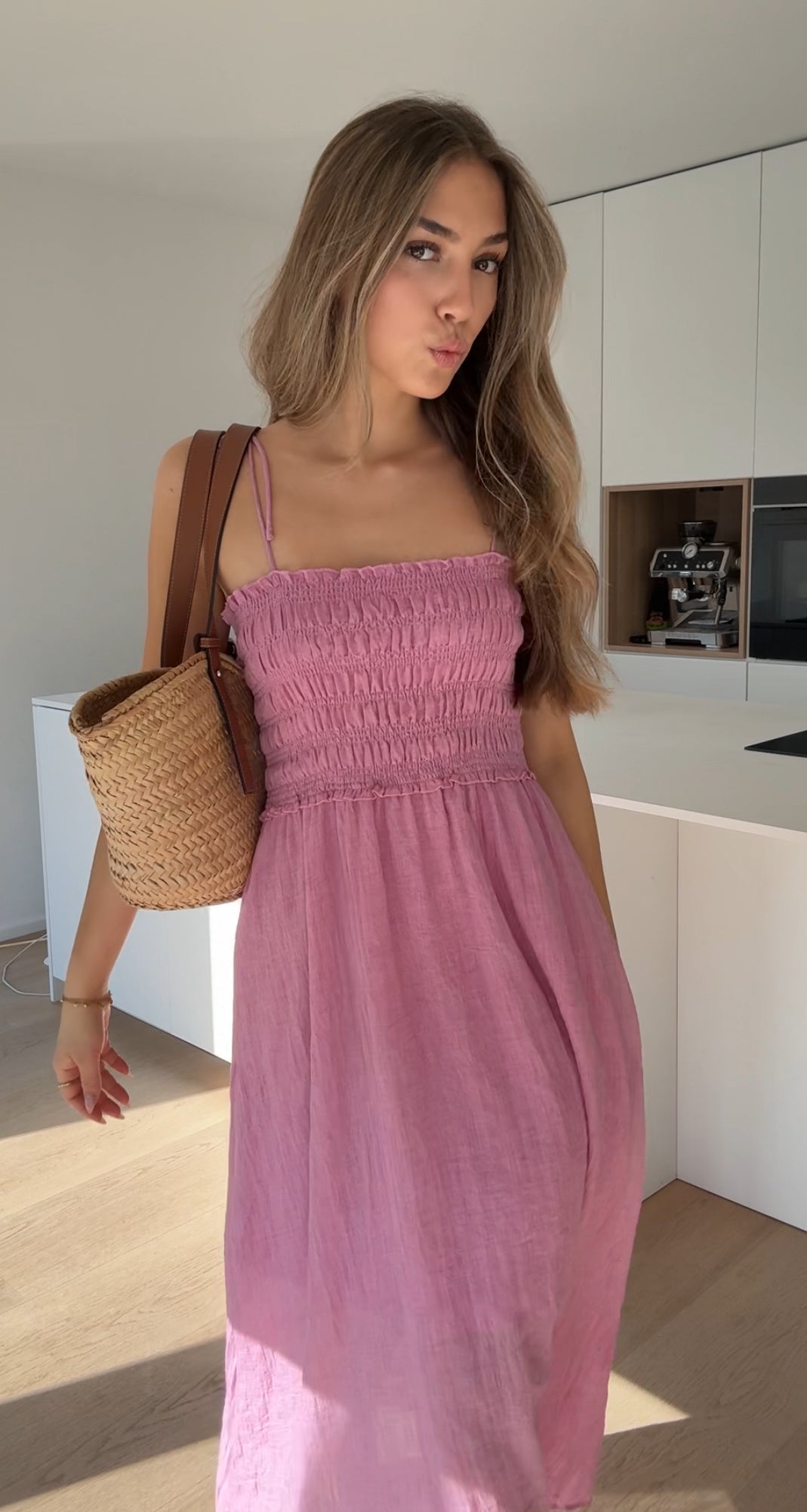 Midi | Vestido maxi de algodón coconut