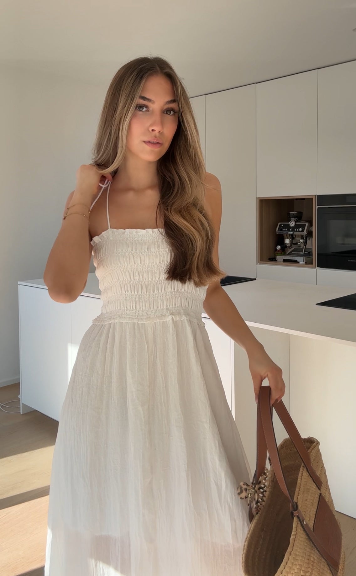 Midi | Vestido maxi de algodón coconut