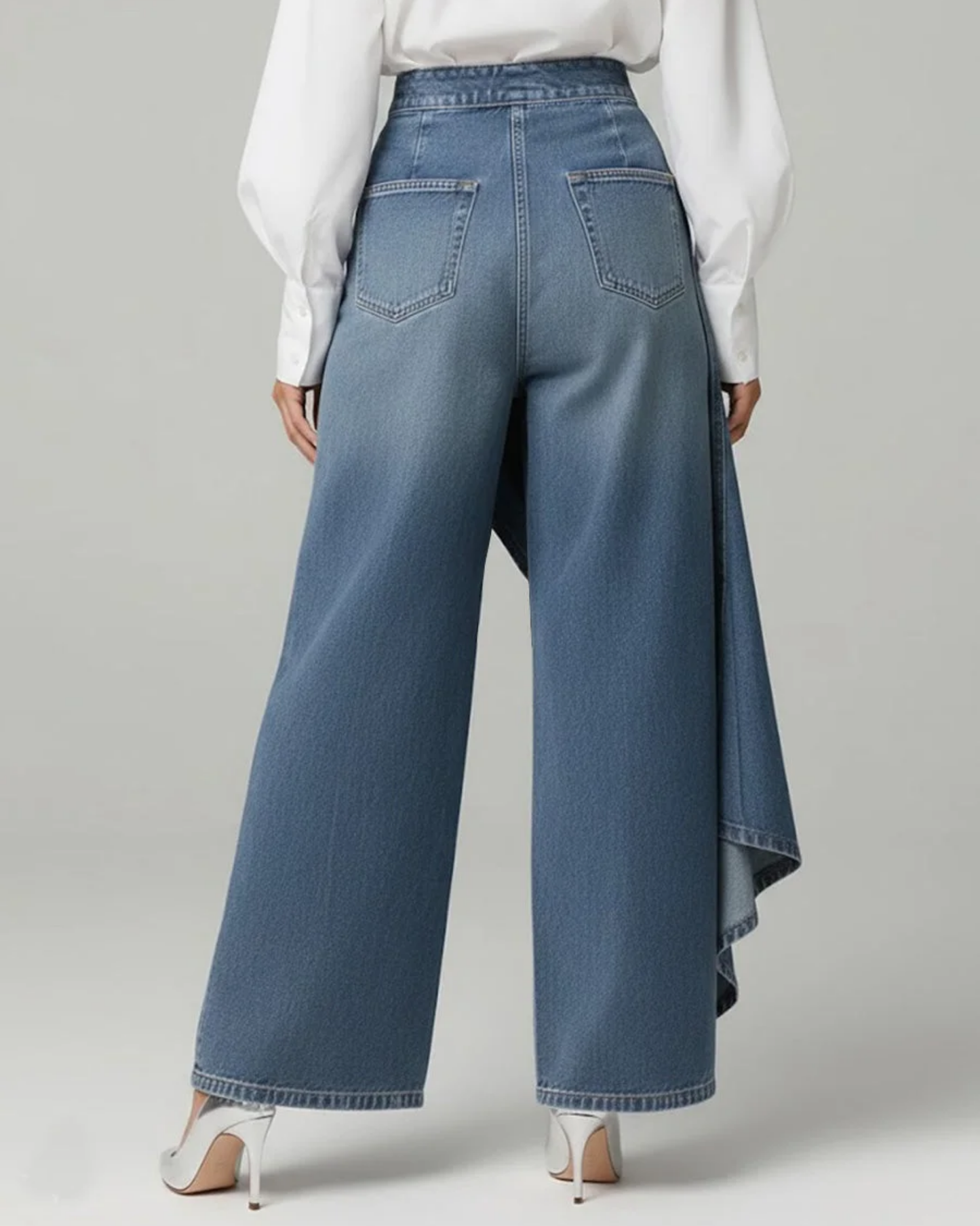 Lule | Falda denim asimétrica con botones