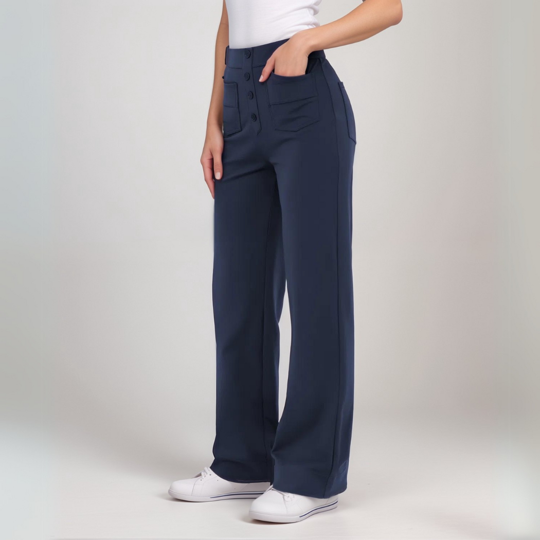 Nina | Pantalones elásticos de cintura alta