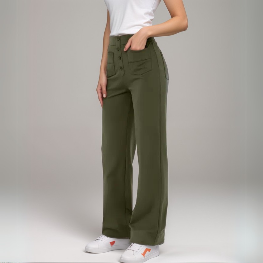 Nina | Pantalones elásticos de cintura alta