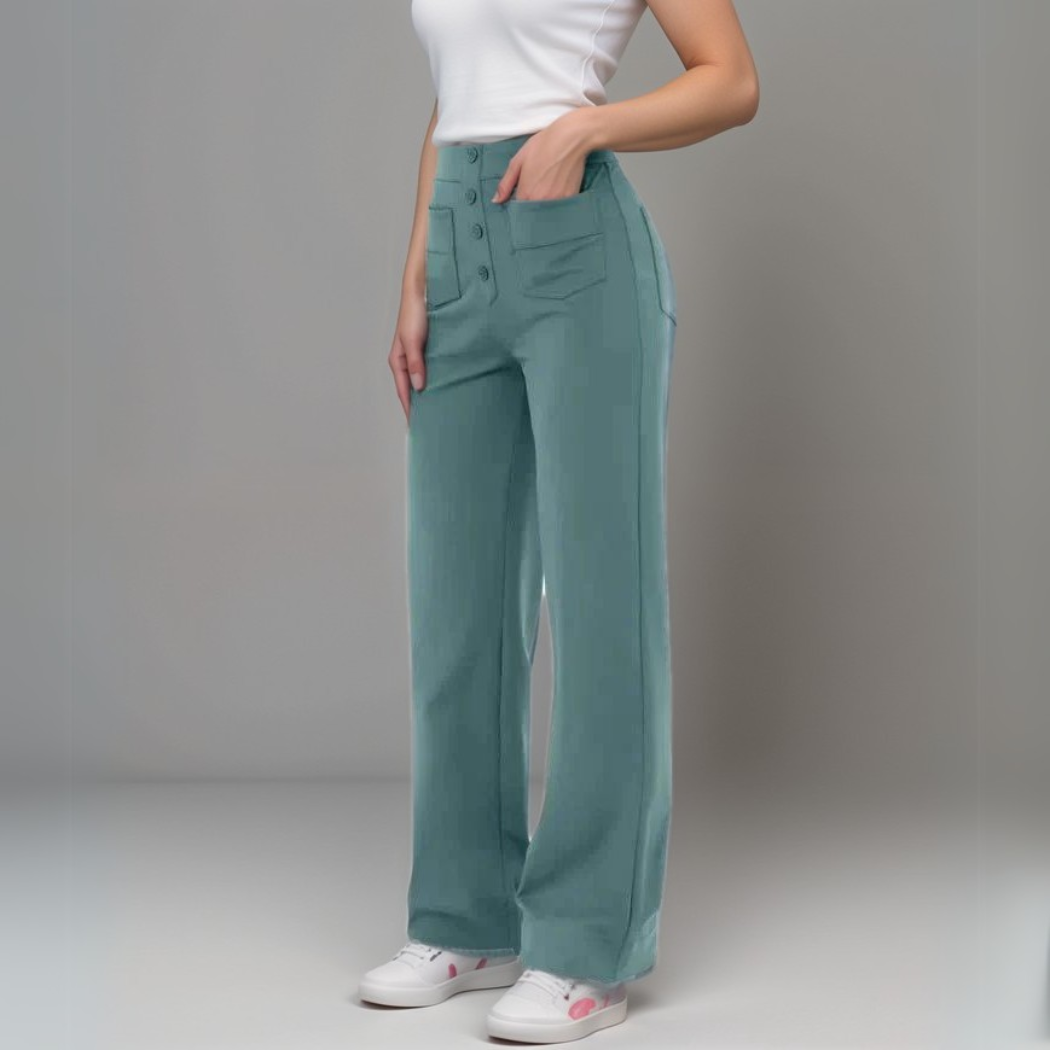 Nina | Pantalones elásticos de cintura alta