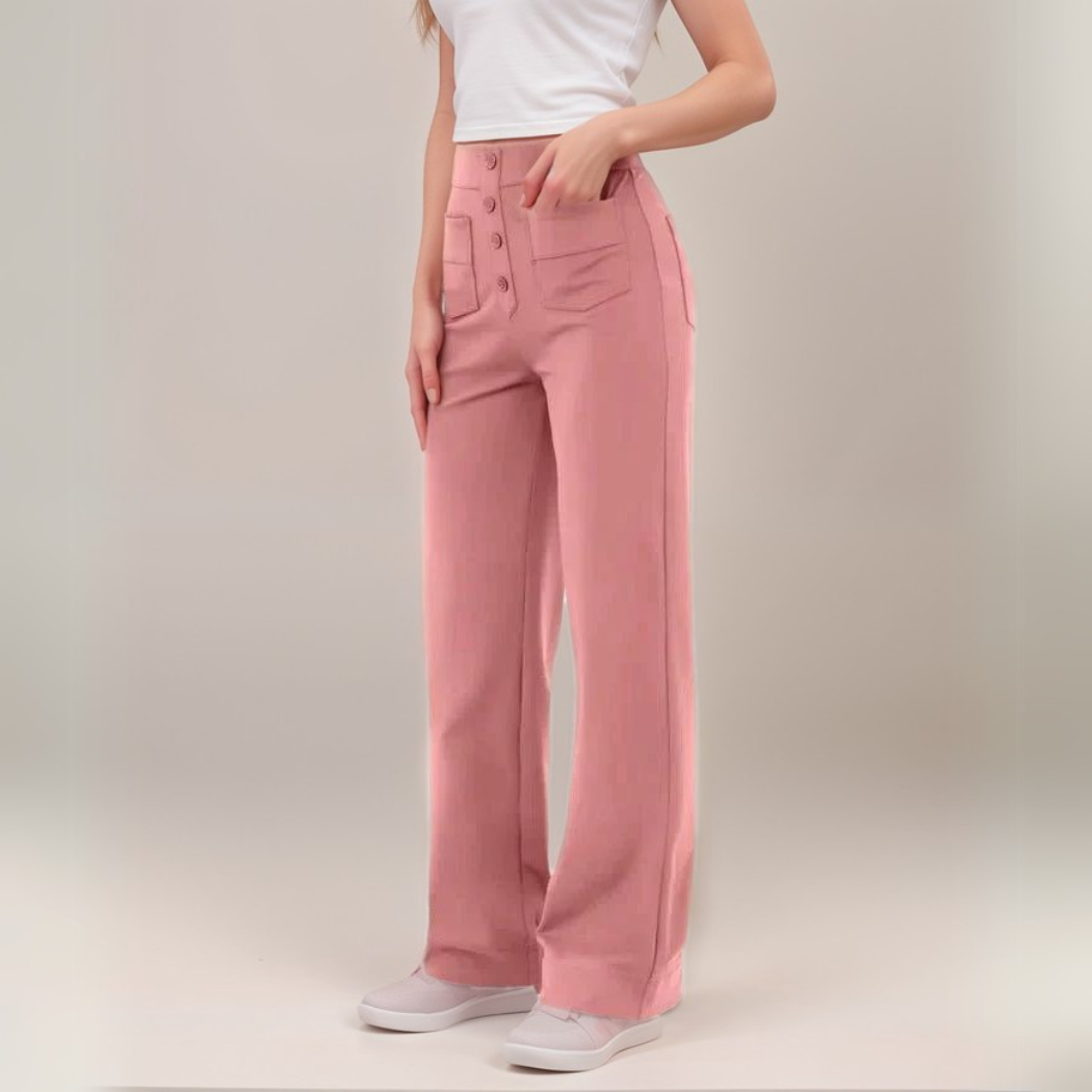 Nina | Pantalones elásticos de cintura alta