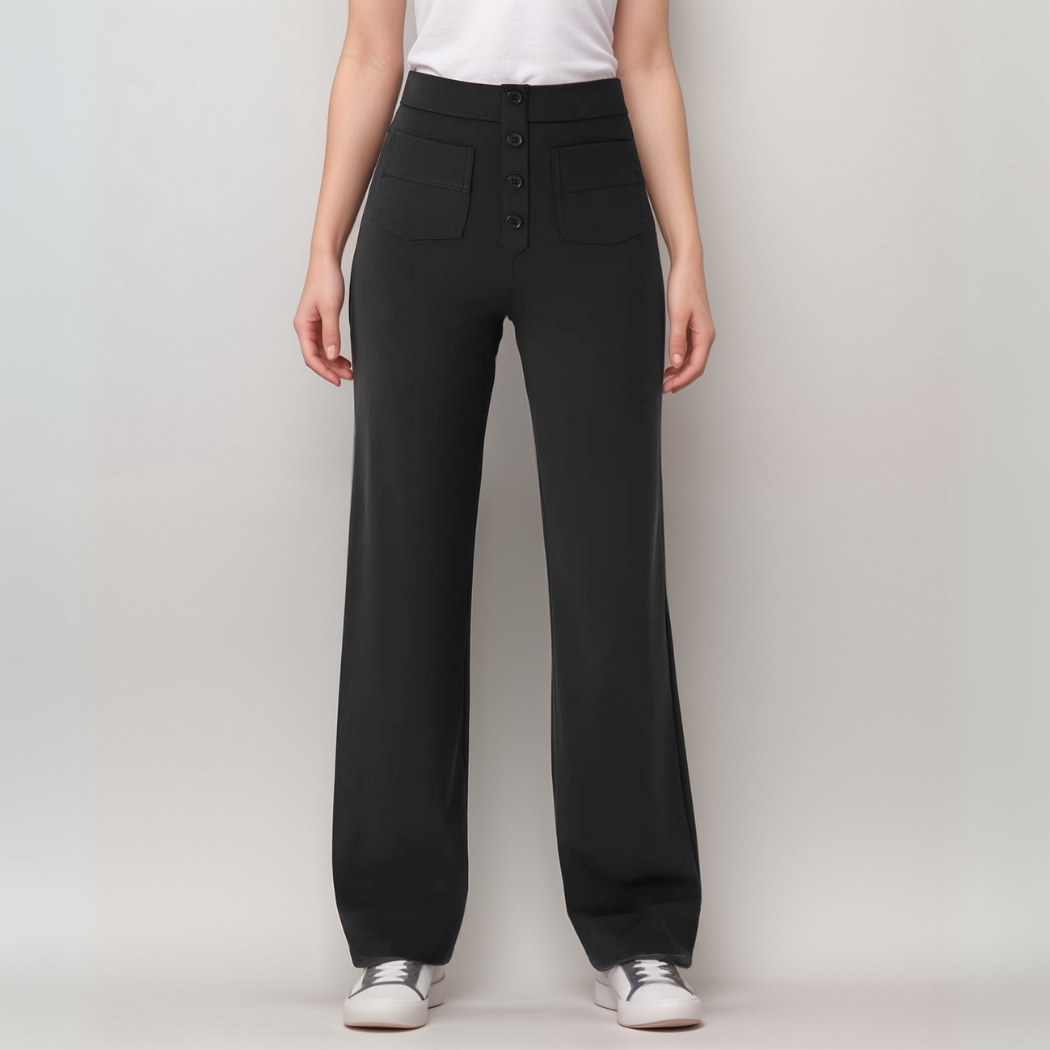 Nina | Pantalones elásticos de cintura alta
