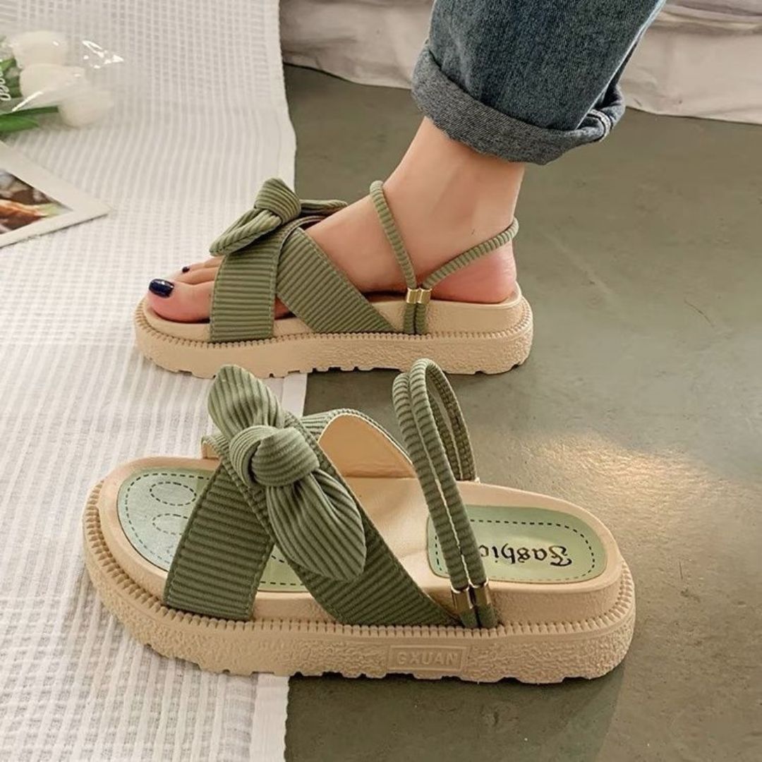 Esther | Sandalias lazo suela alta
