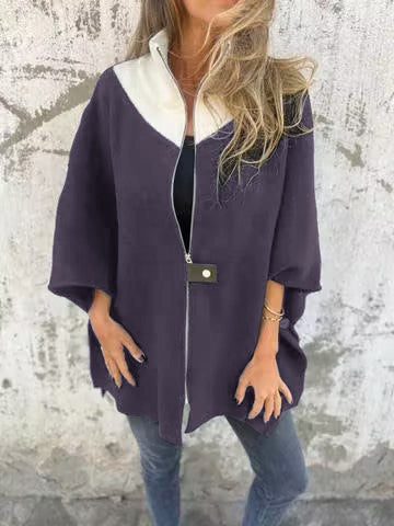 Meli | Chaqueta informal con cuello alto y cremallera.