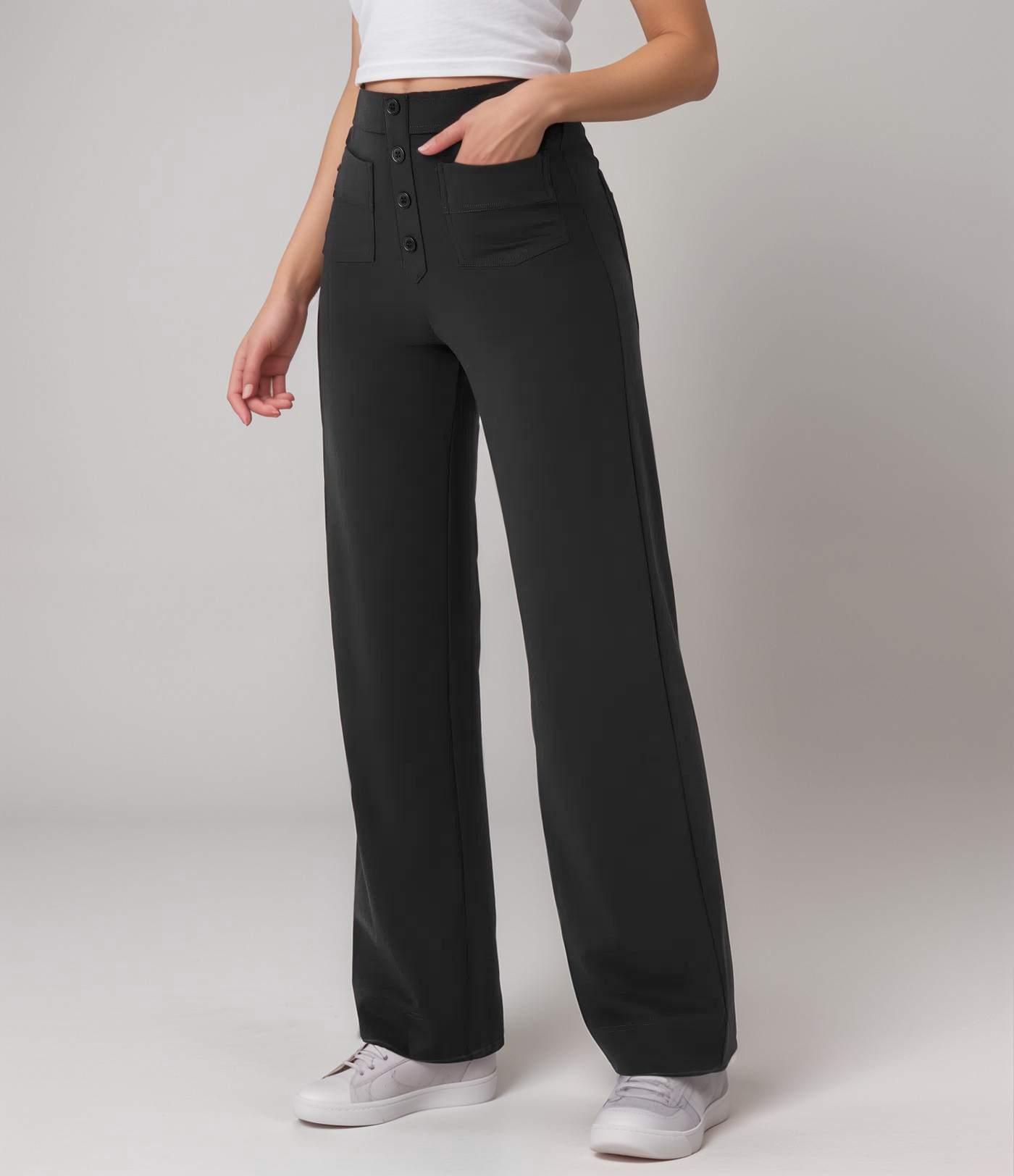 Nina | Pantalones elásticos de cintura alta