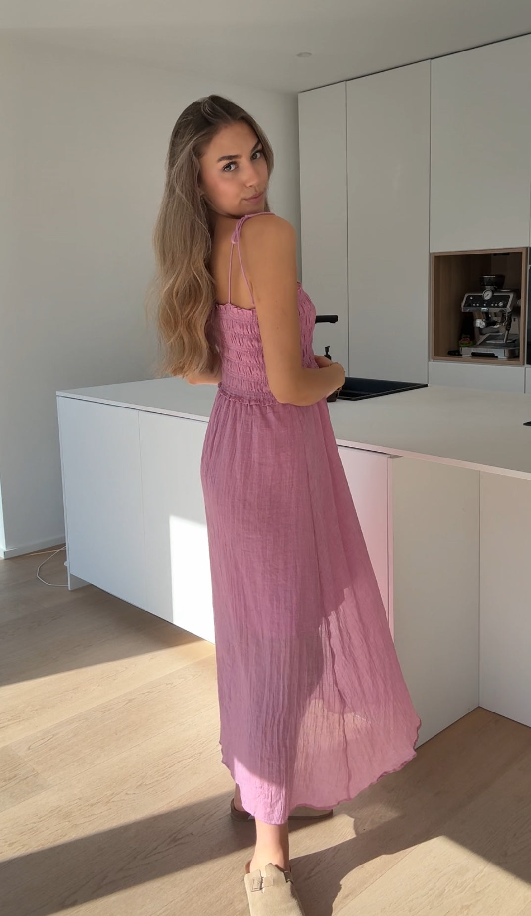 Midi | Vestido maxi de algodón coconut