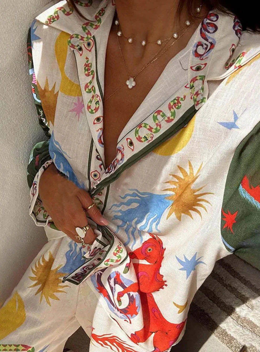 Lillian | Conjunto de dos piezas de colores vivos