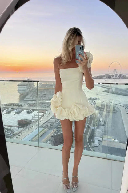 Lena | Elegante minivestido con estampado floral