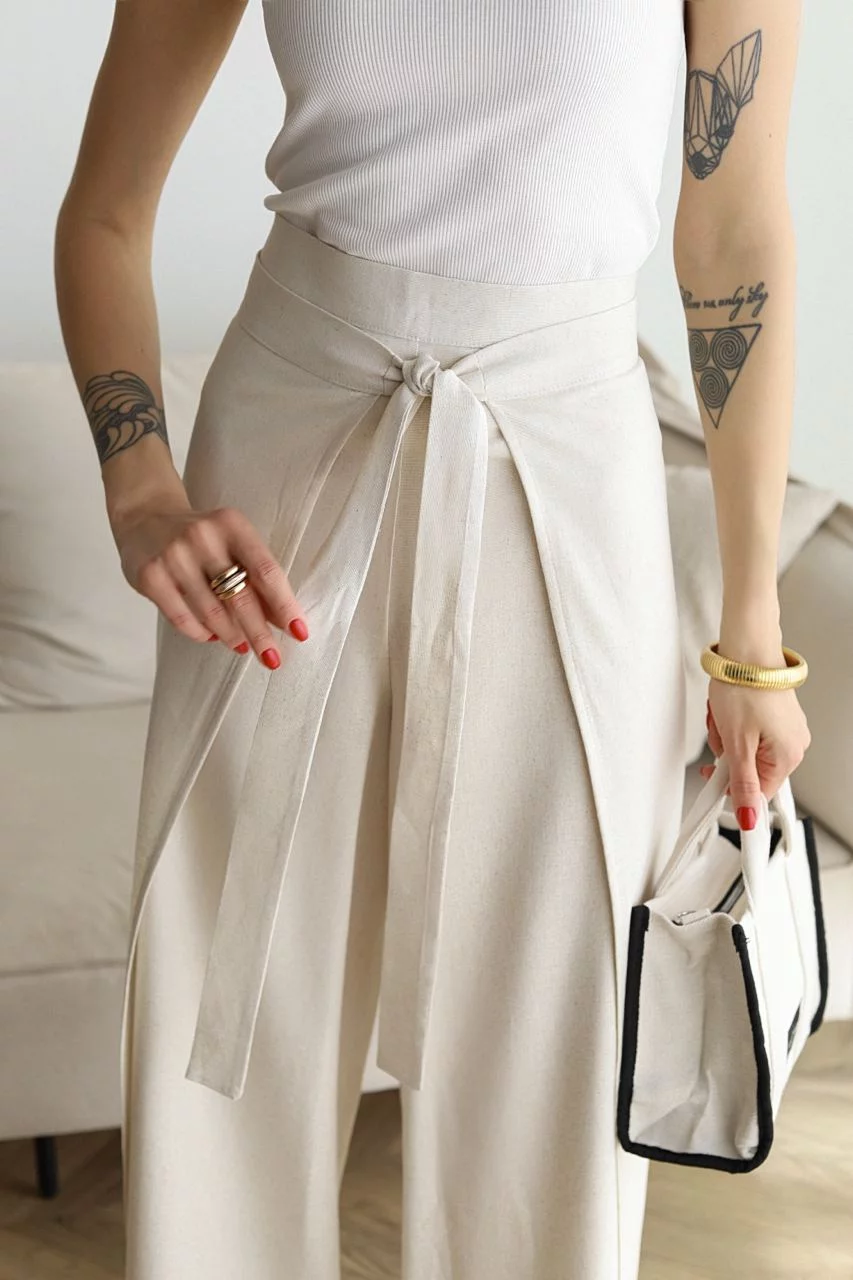 Rosetta | Pantalones de lino con pierna ancha
