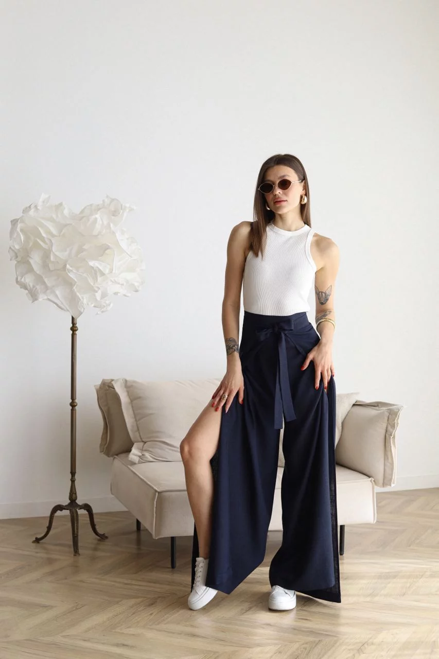 Rosetta | Pantalones de lino con pierna ancha