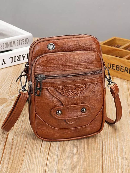 Clara | Bolso bandolera vintage de cuero