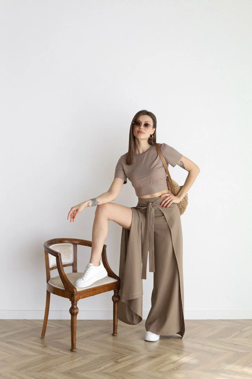Rosetta | Pantalones de lino con pierna ancha