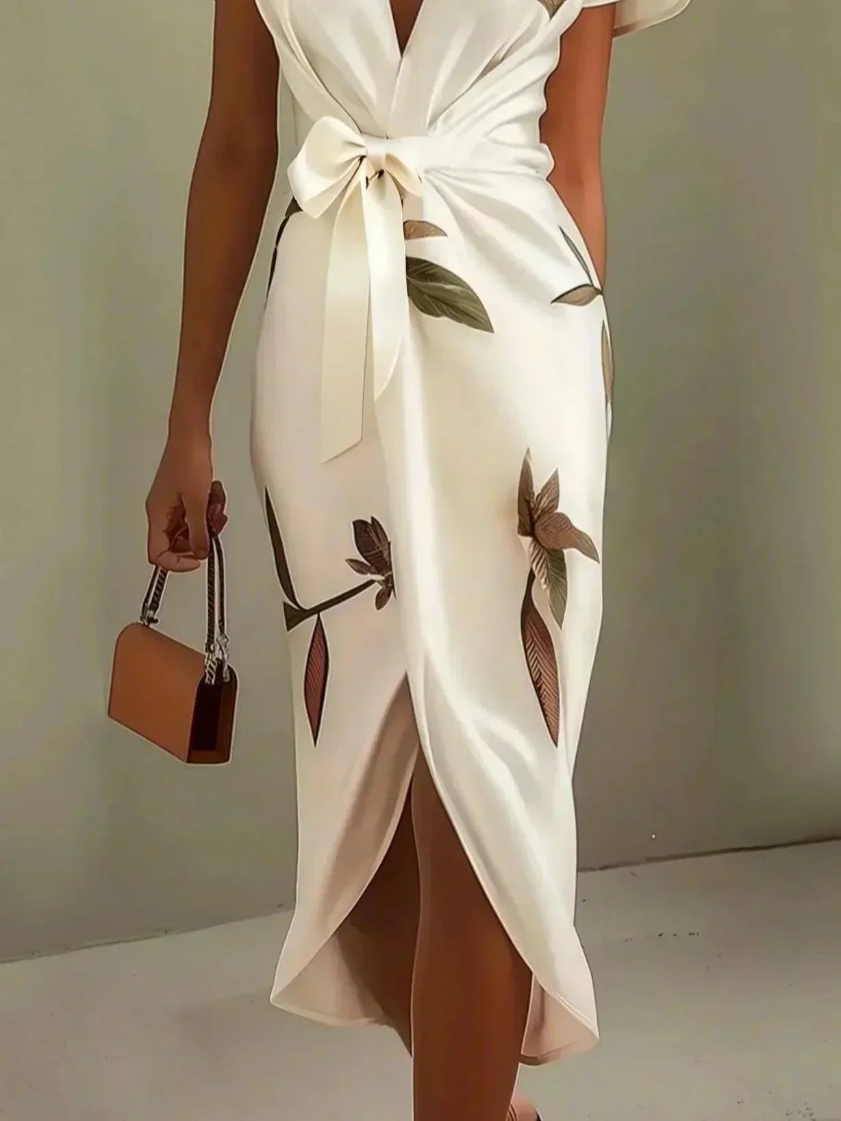 Juana | Vestido elegante cruzado con estampado floral