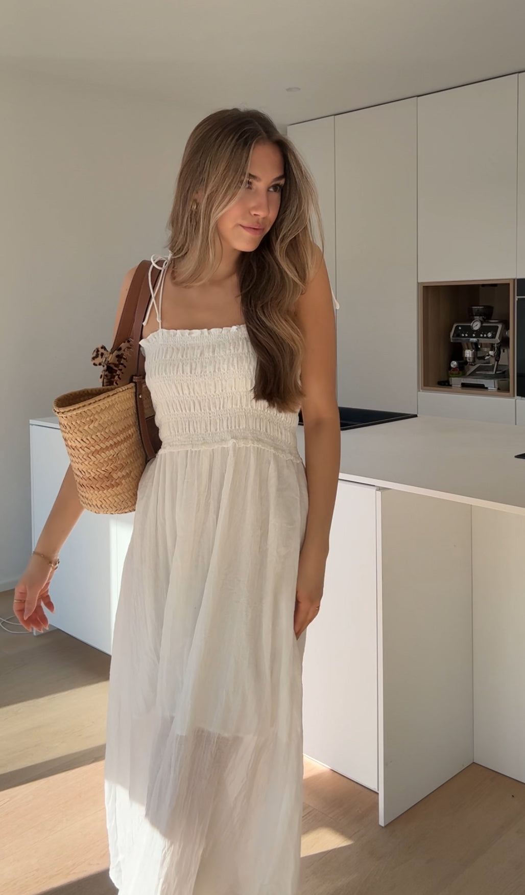 Midi | Vestido maxi de algodón coconut