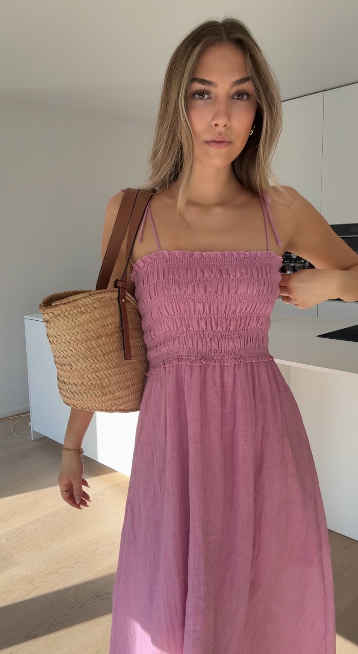 Midi | Vestido maxi de algodón coconut