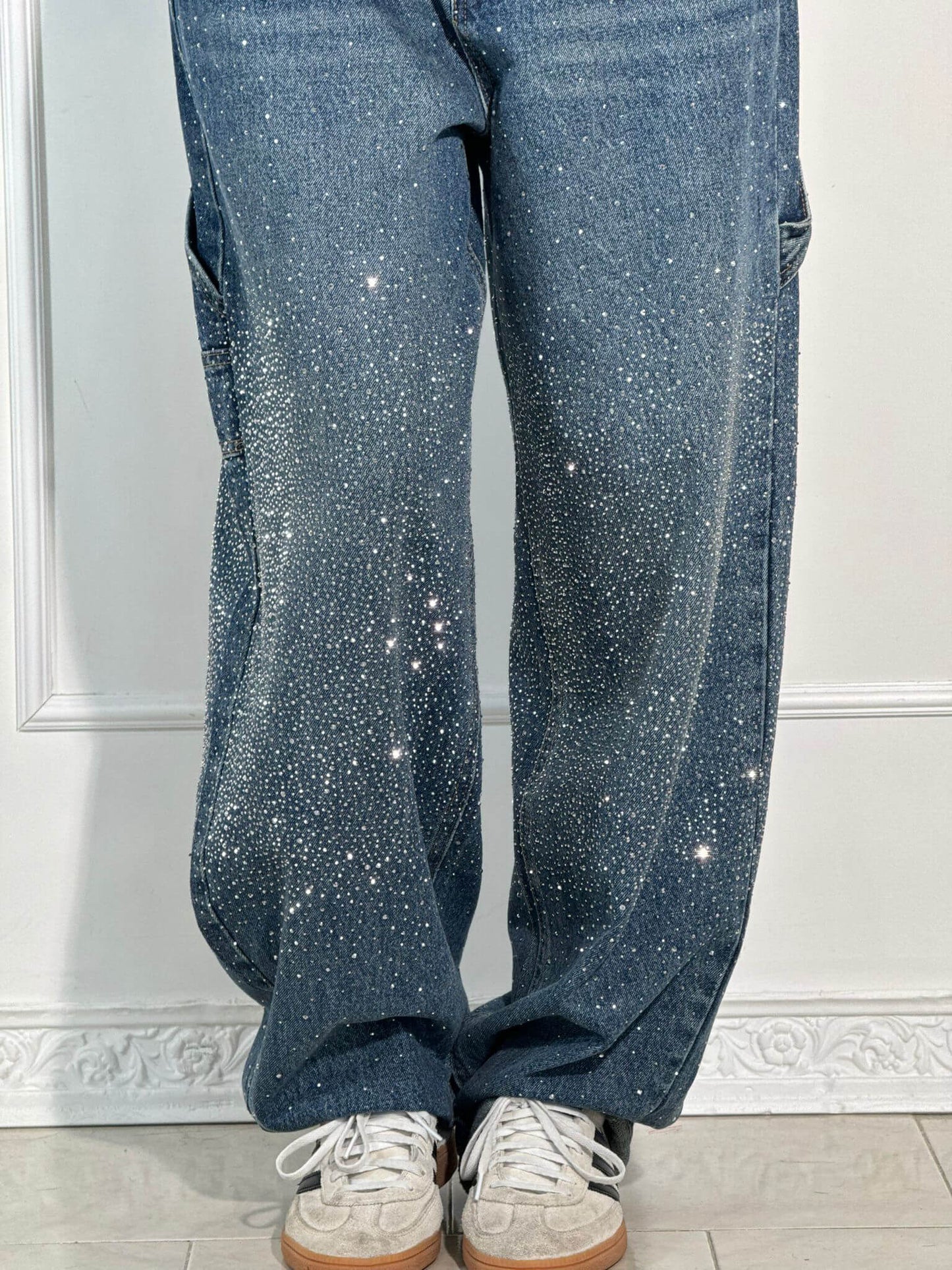 Gertrud | Jeans perlas diamante