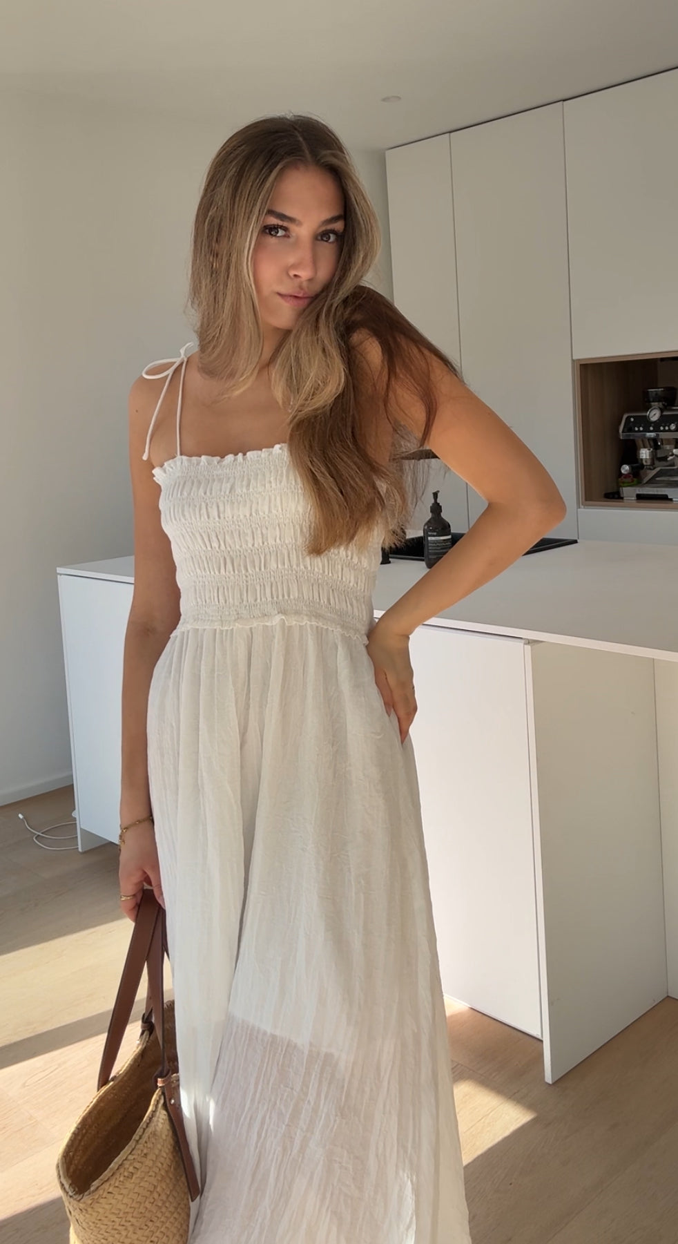 Midi | Vestido maxi de algodón coconut