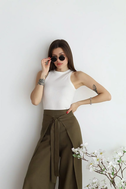 Rosetta | Pantalones de lino con pierna ancha