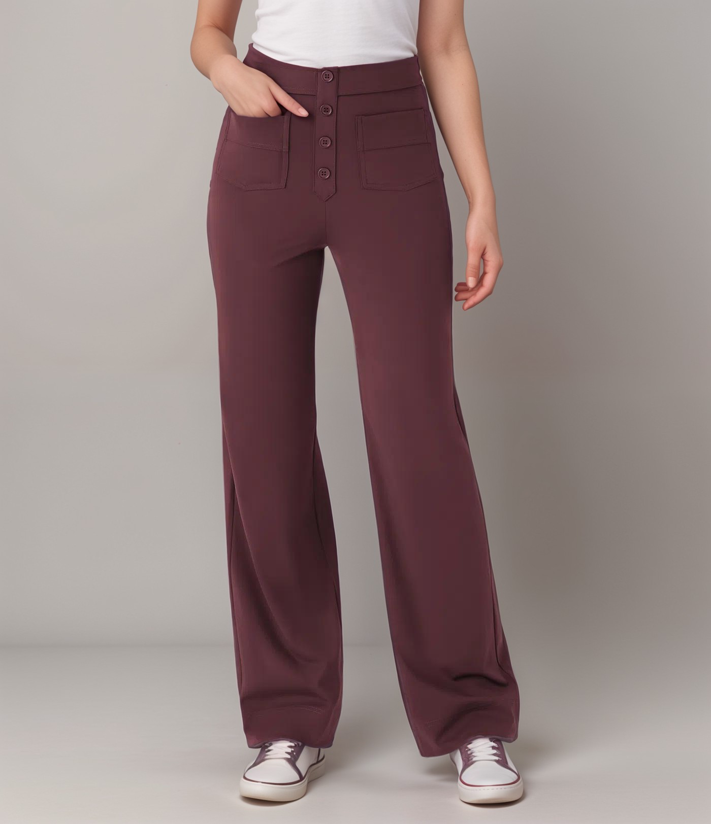 Nina | Pantalones elásticos de cintura alta