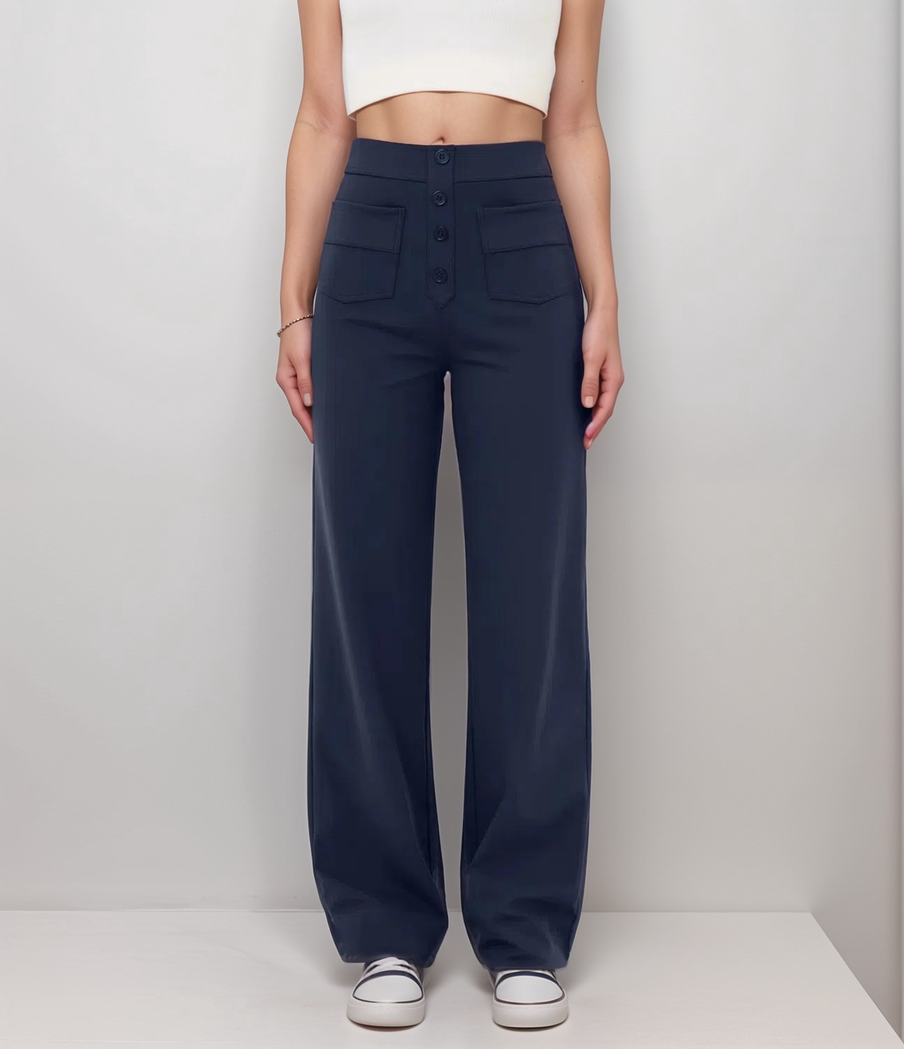 Nina | Pantalones elásticos de cintura alta