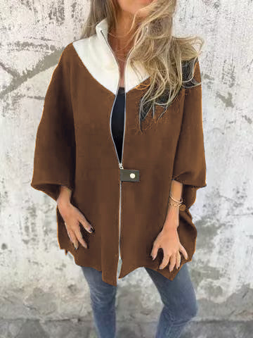Meli | Chaqueta informal con cuello alto y cremallera.