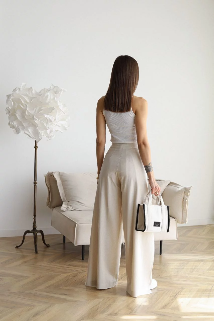 Rosetta | Pantalones de lino con pierna ancha