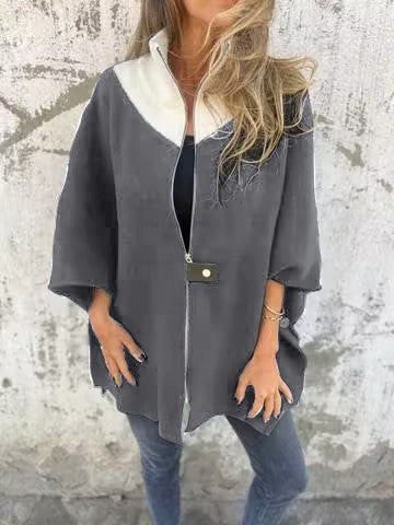 Meli | Chaqueta informal con cuello alto y cremallera.