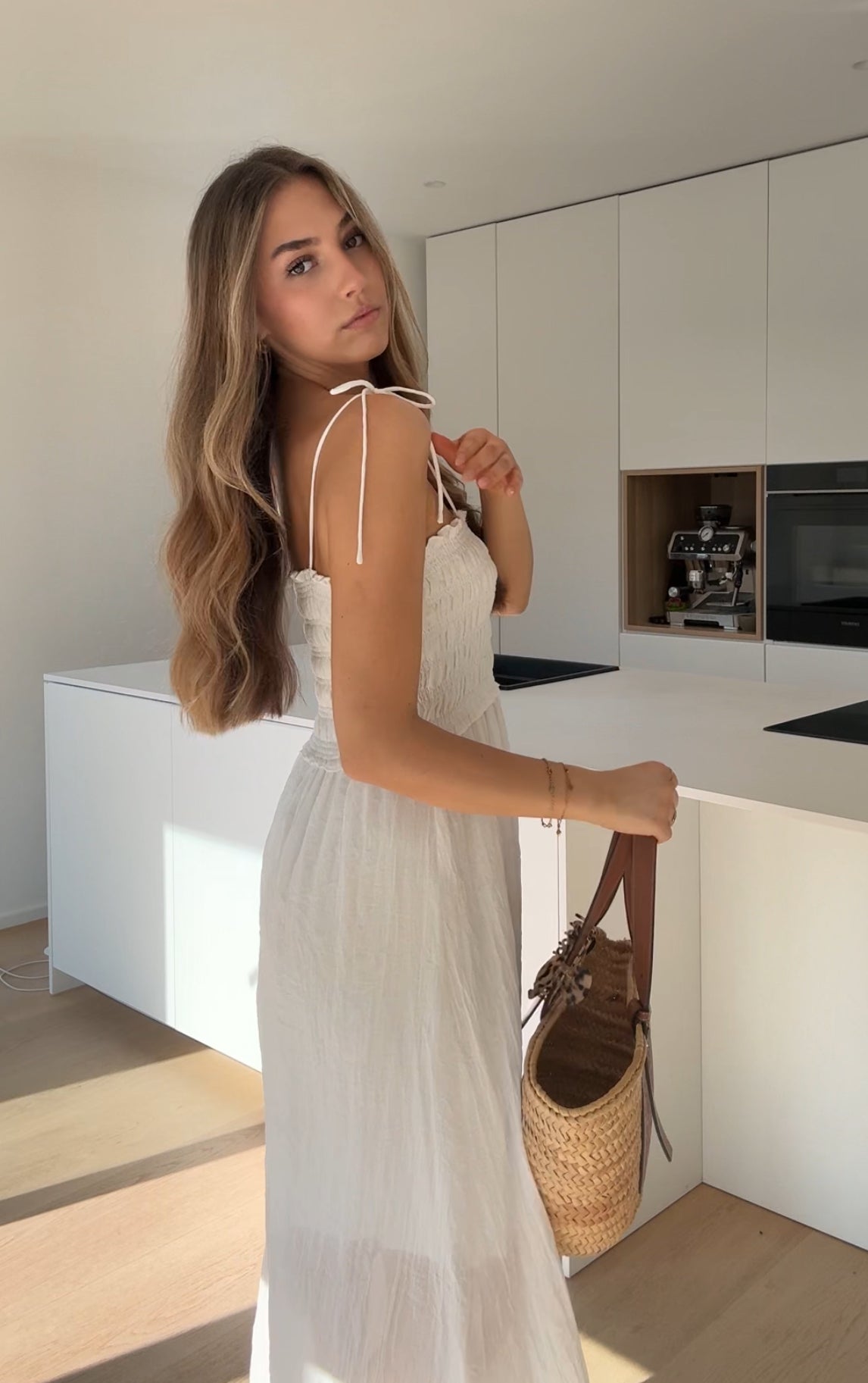Midi | Vestido maxi de algodón coconut