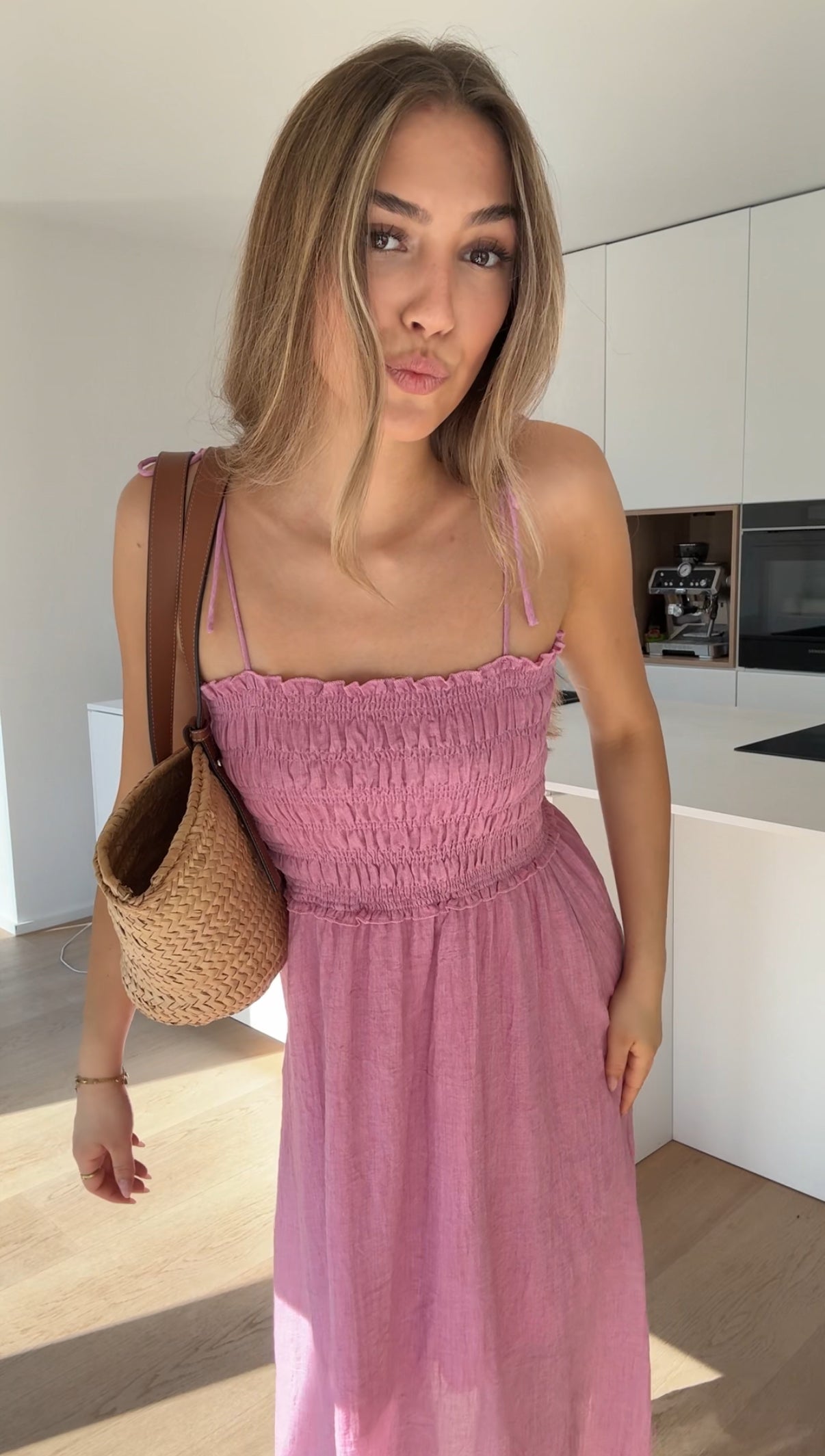 Midi | Vestido maxi de algodón coconut
