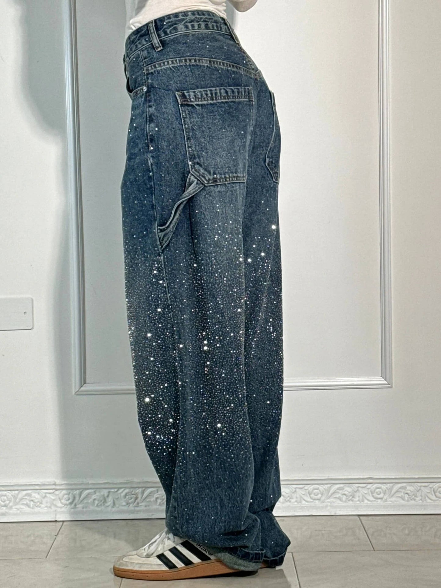 Gertrud | Jeans perlas diamante