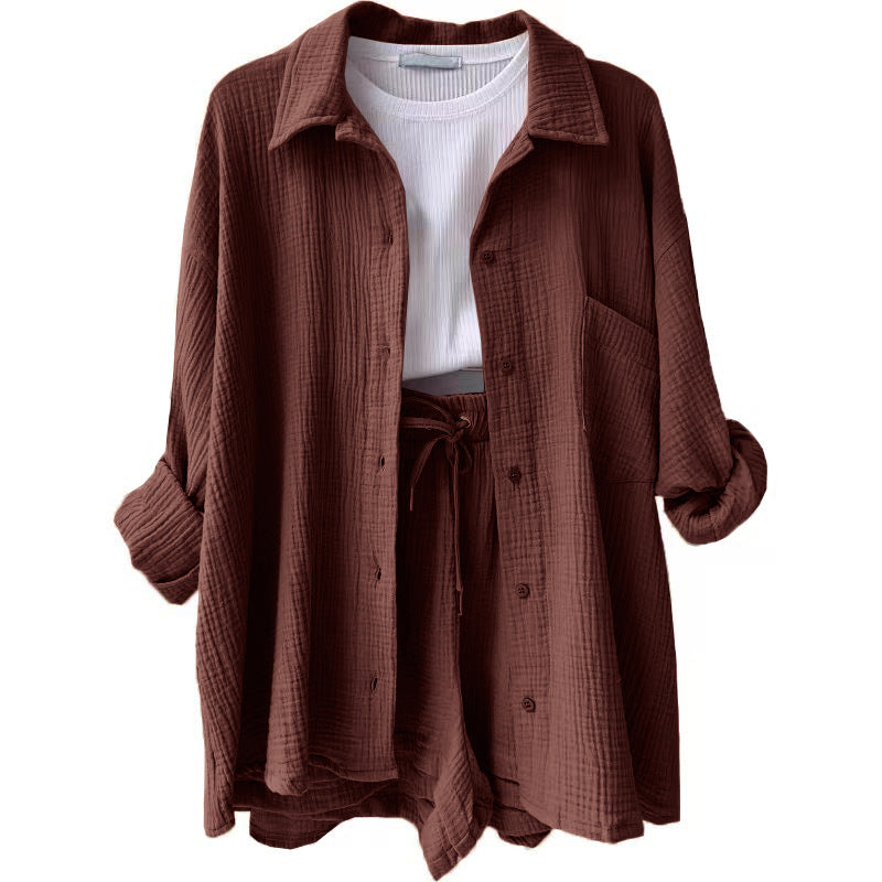 Leonie | Conjunto informal de ropa de estar por casa de algodón