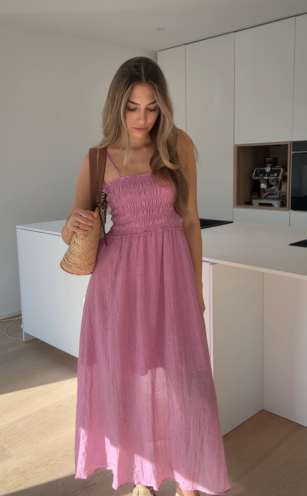 Midi | Vestido maxi de algodón coconut